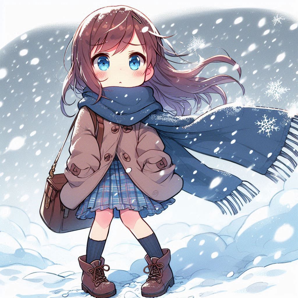 吹雪の中で