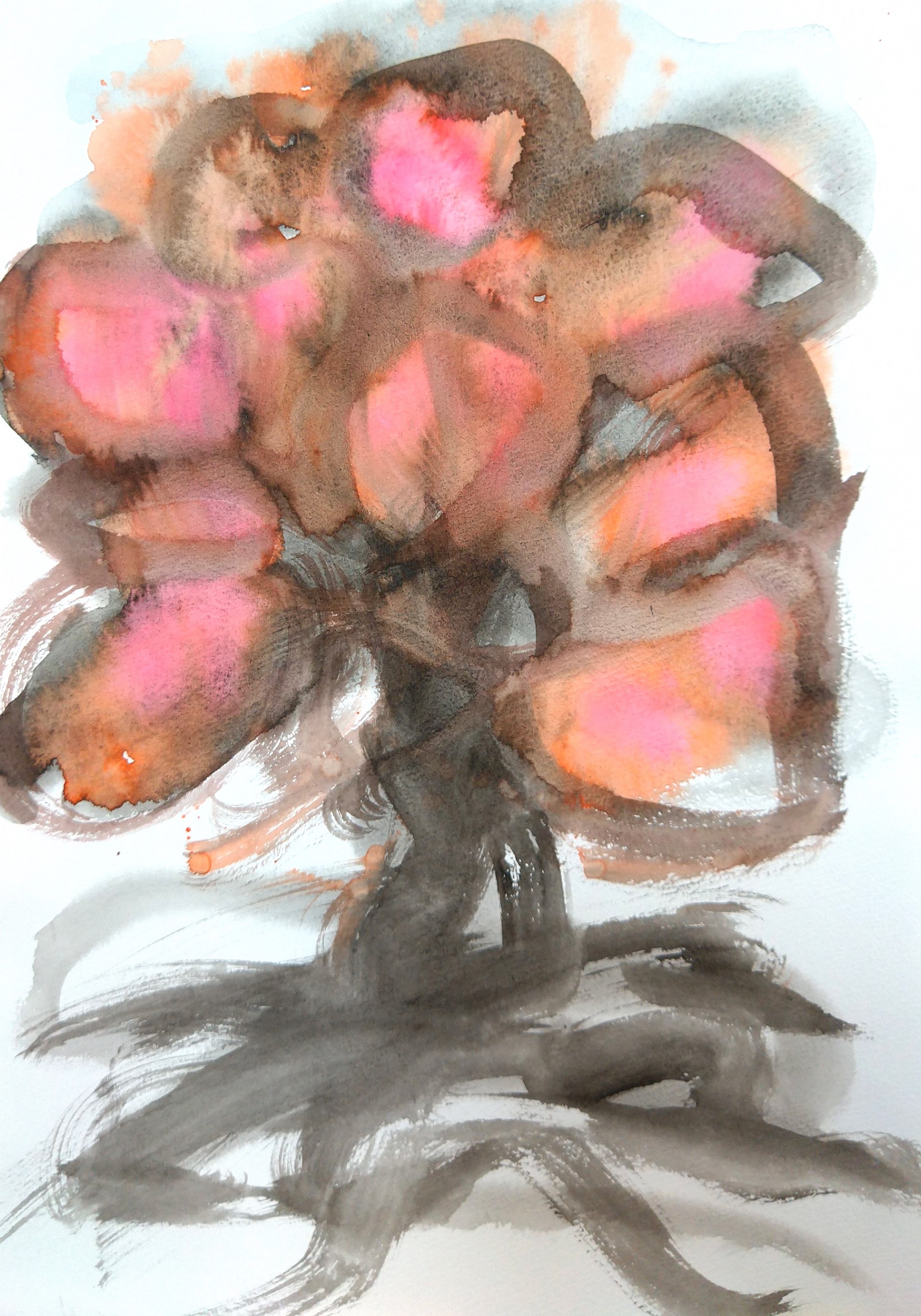 桜(アクリル水彩技法)